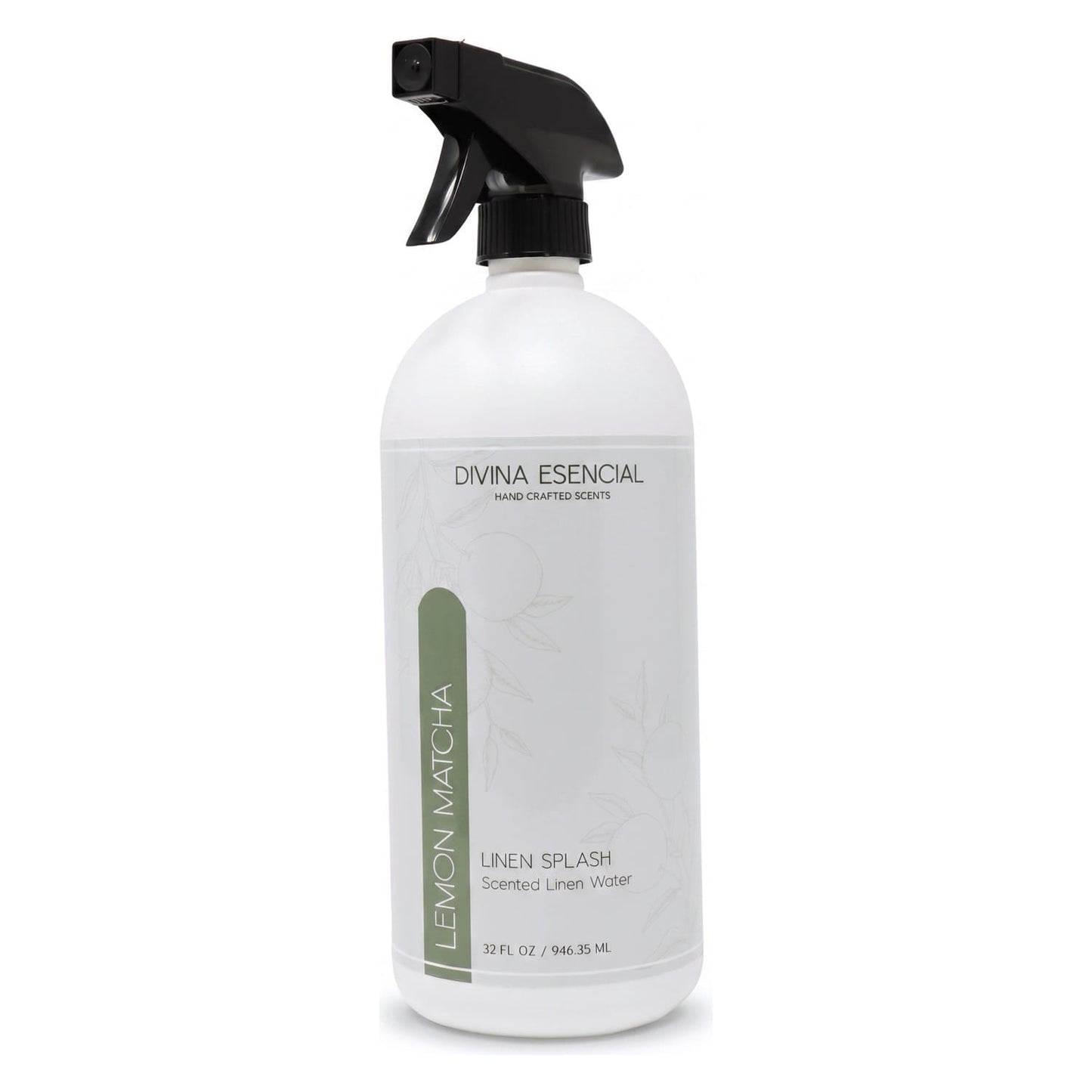 Divina Esencial Lemon Matcha Linen Spray 32oz on white background