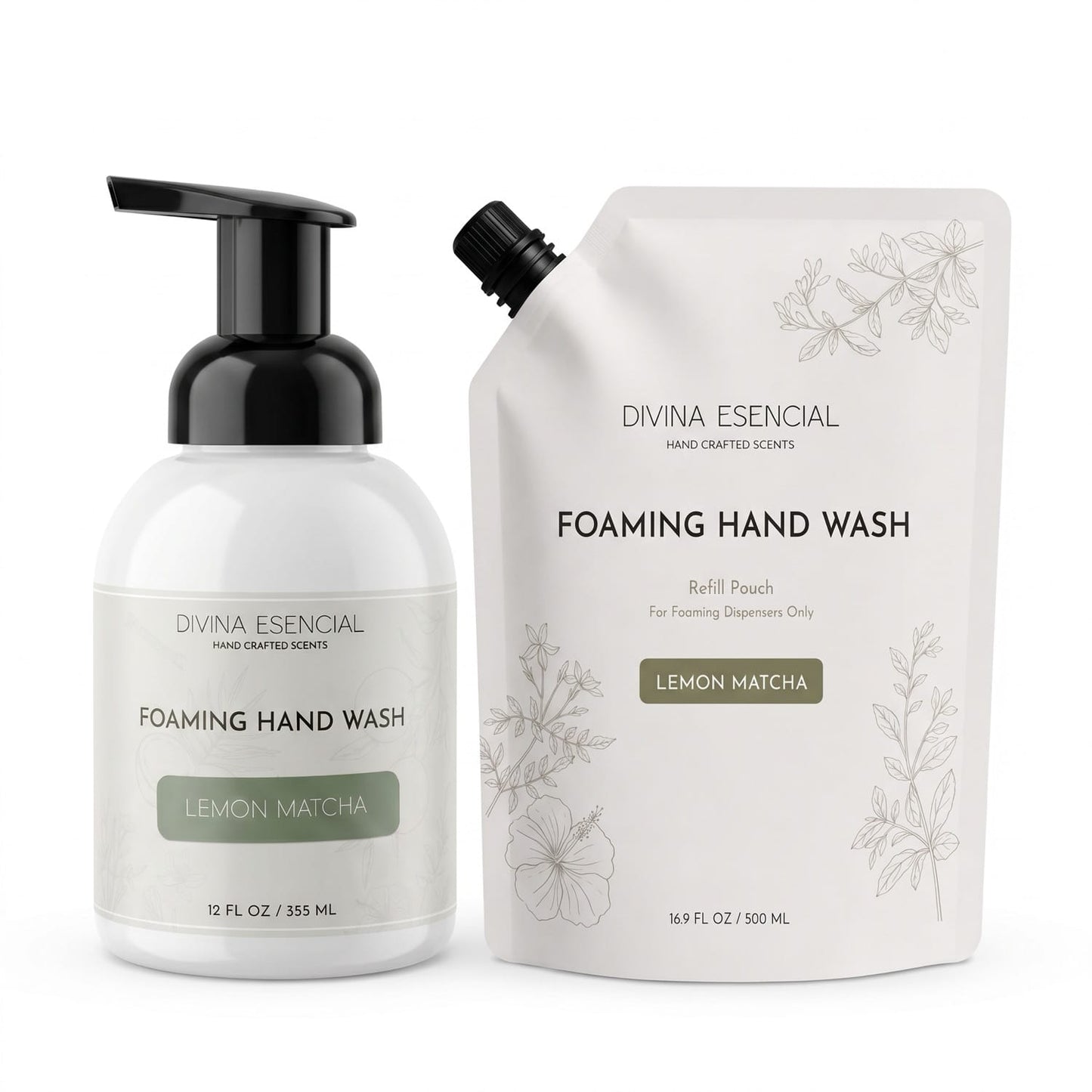 Hand & Body Lotion with Refill Pouch - Lemon Matcha