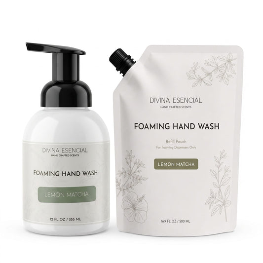 Hand & Body Lotion with Refill Pouch - Lemon Matcha