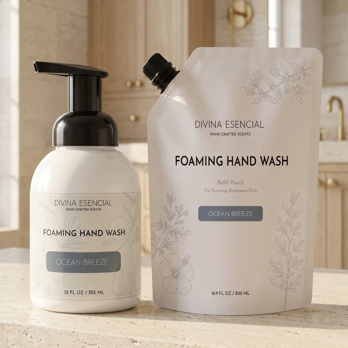 Hand & Body Lotion with Refill Pouch - Ocean Breeze - Lifestyle
