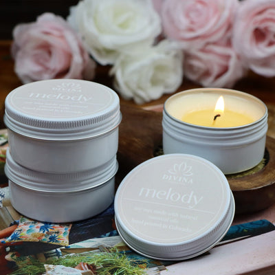 Symphony Collection Elegance Tin Candles - with Canvas Gift Bag