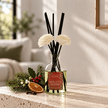Mistletoe Memories Candle & Reed Diffuser Gift Set – Holiday Duo