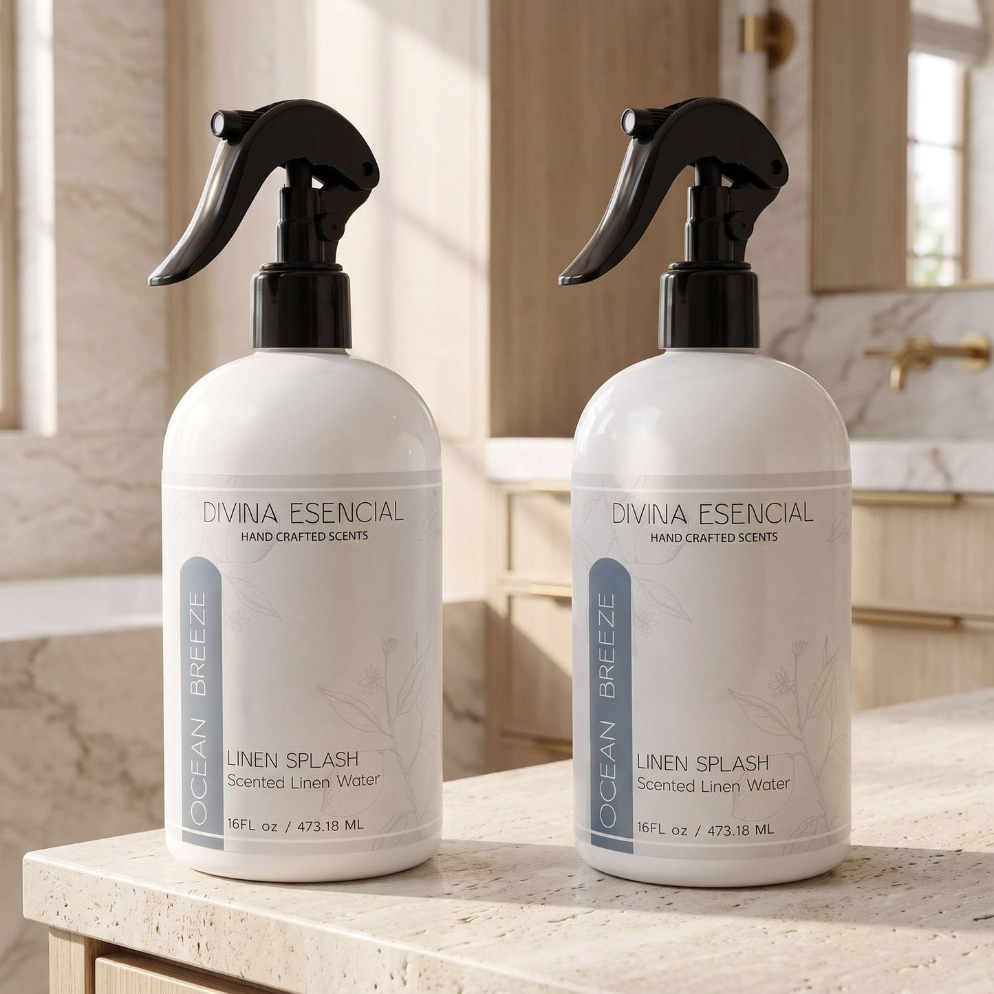 Ocean Breeze Linen Spray 16oz 2-Pack Lifestyle