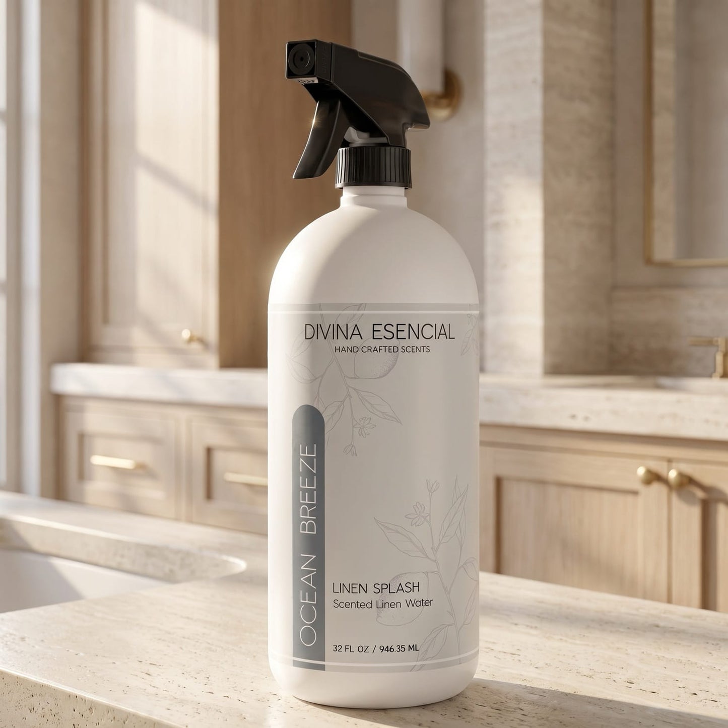 Divina Esencial Ocean Breeze Linen Spray 32oz lifestyle