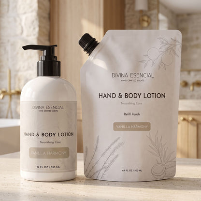Hand & Body Lotion with Refill Pouch - Vanilla Harmony