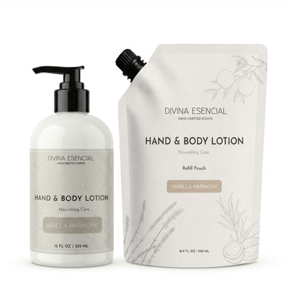 Hand & Body Lotion with Refill Pouch - Vanilla Harmony