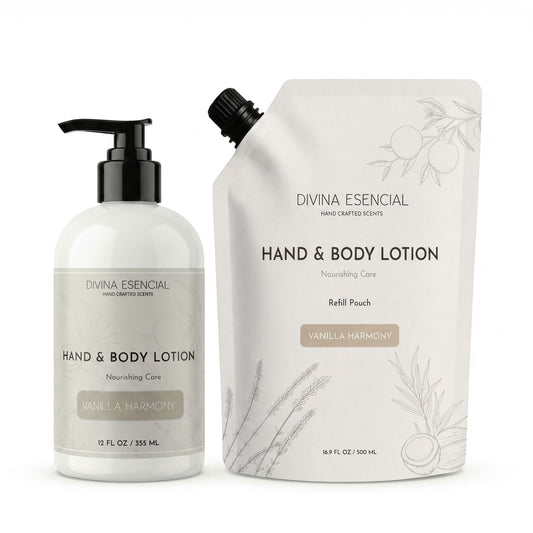 Hand & Body Lotion with Refill Pouch - Vanilla Harmony