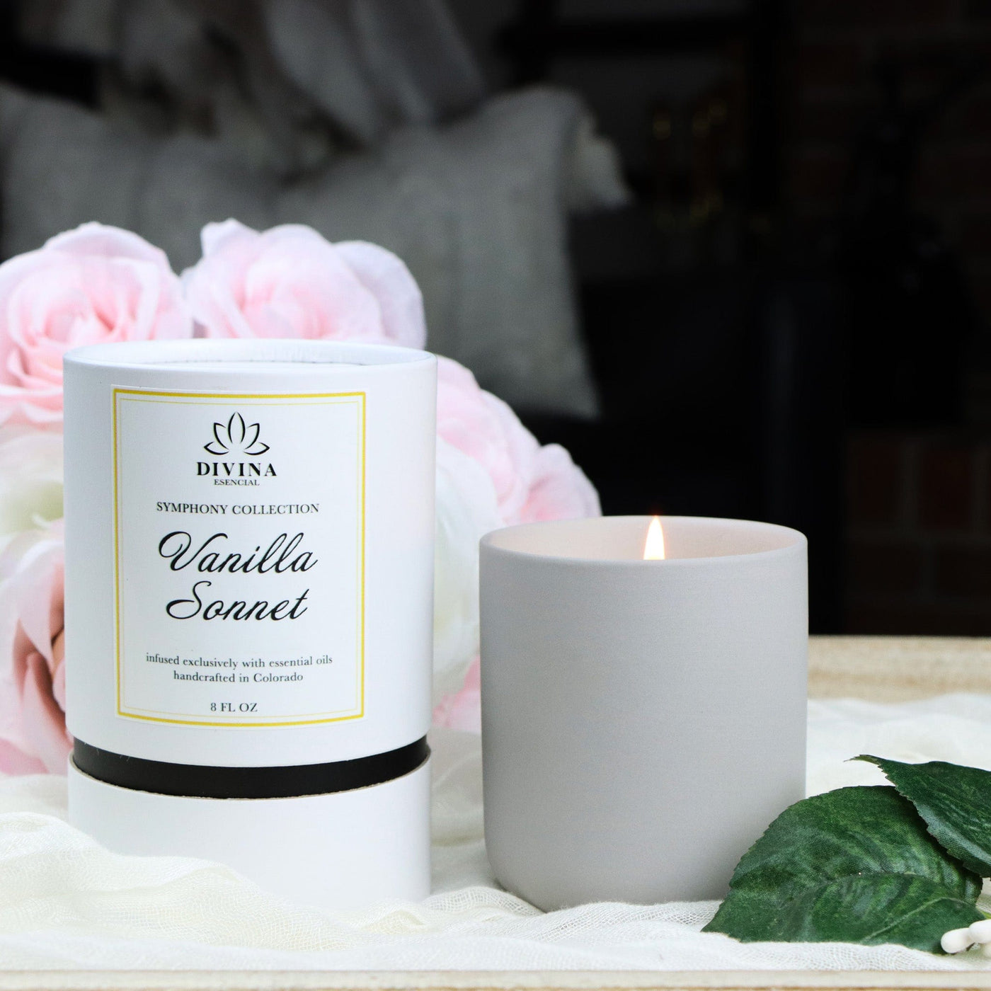 Vanilla Sonnet Candle + Canvas Gift Bag