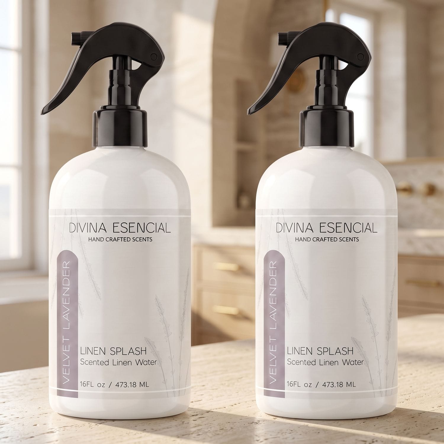 Velvet Lavender Linen Spray 16oz 2-Pack Lifestyle