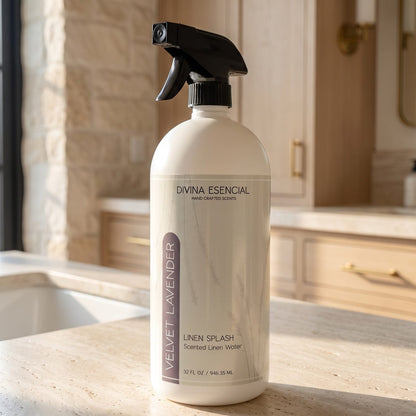 Divina Esencial Velvet Lavender Linen Spray 32oz lifestyle