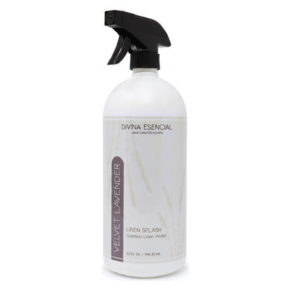Divina Esencial Velvet Lavender Linen Spray 32oz on white background