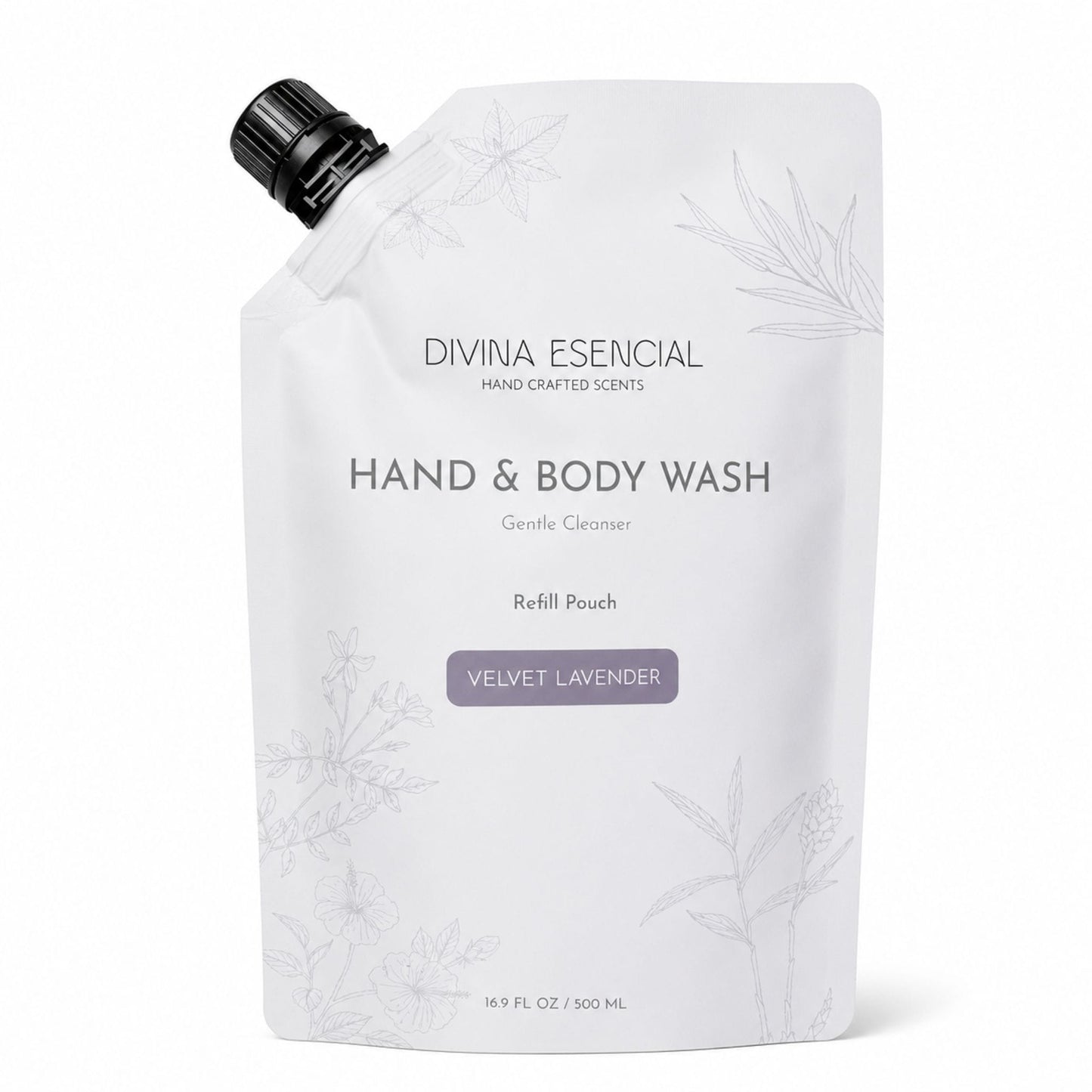 Hand & Body Wash Refill Pouch - Velvet Lavender