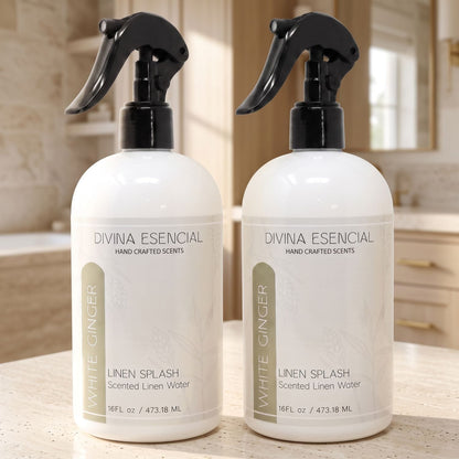 White Ginger Linen Spray 16oz 2-Pack Lifestyle