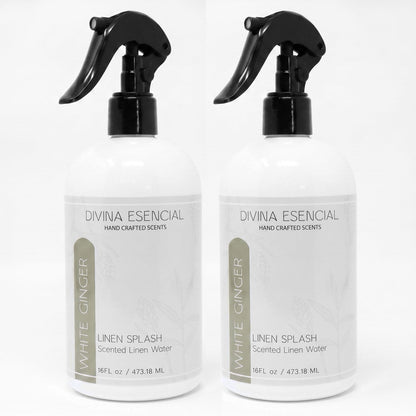 White Ginger Linen Spray 16oz 2-Pack