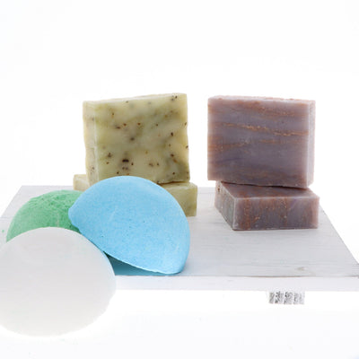 Gift Set with Shower Steamer and handmade Soap Bar