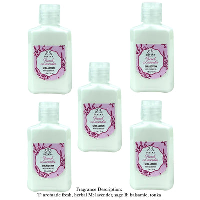 French Lavender PocketBac Hand & Body Shea Lotion, 5-Pack