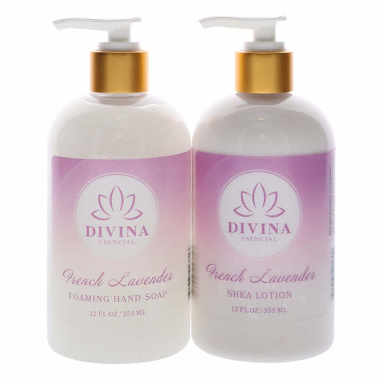 Divina Esencial Hand Soap & Shea Lotion French Lavender 2-Piece Set - Rebrand Sale