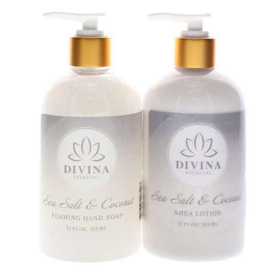 Divina Esencial Hand Soap & Shea Lotion Sea Salt & Coconut 2-Piece Set - Rebrand Sale